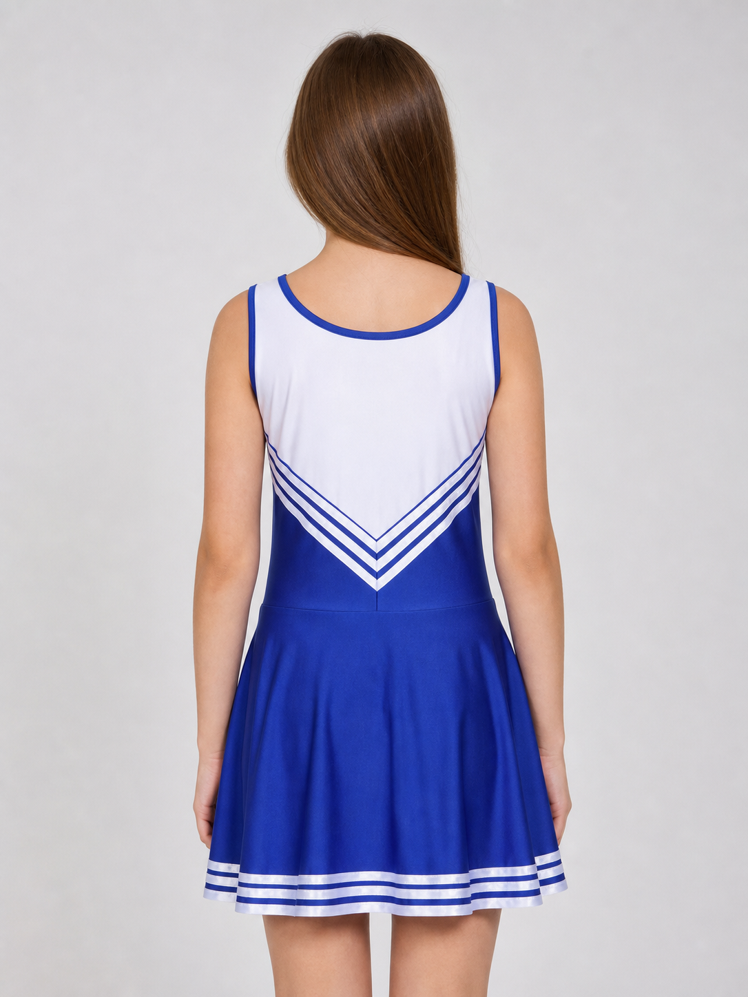 CHEERS Stage Dress, Blue and White Performance Dress