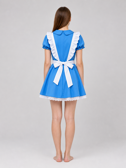 Blue and White Alice Costume Dress with Accessories