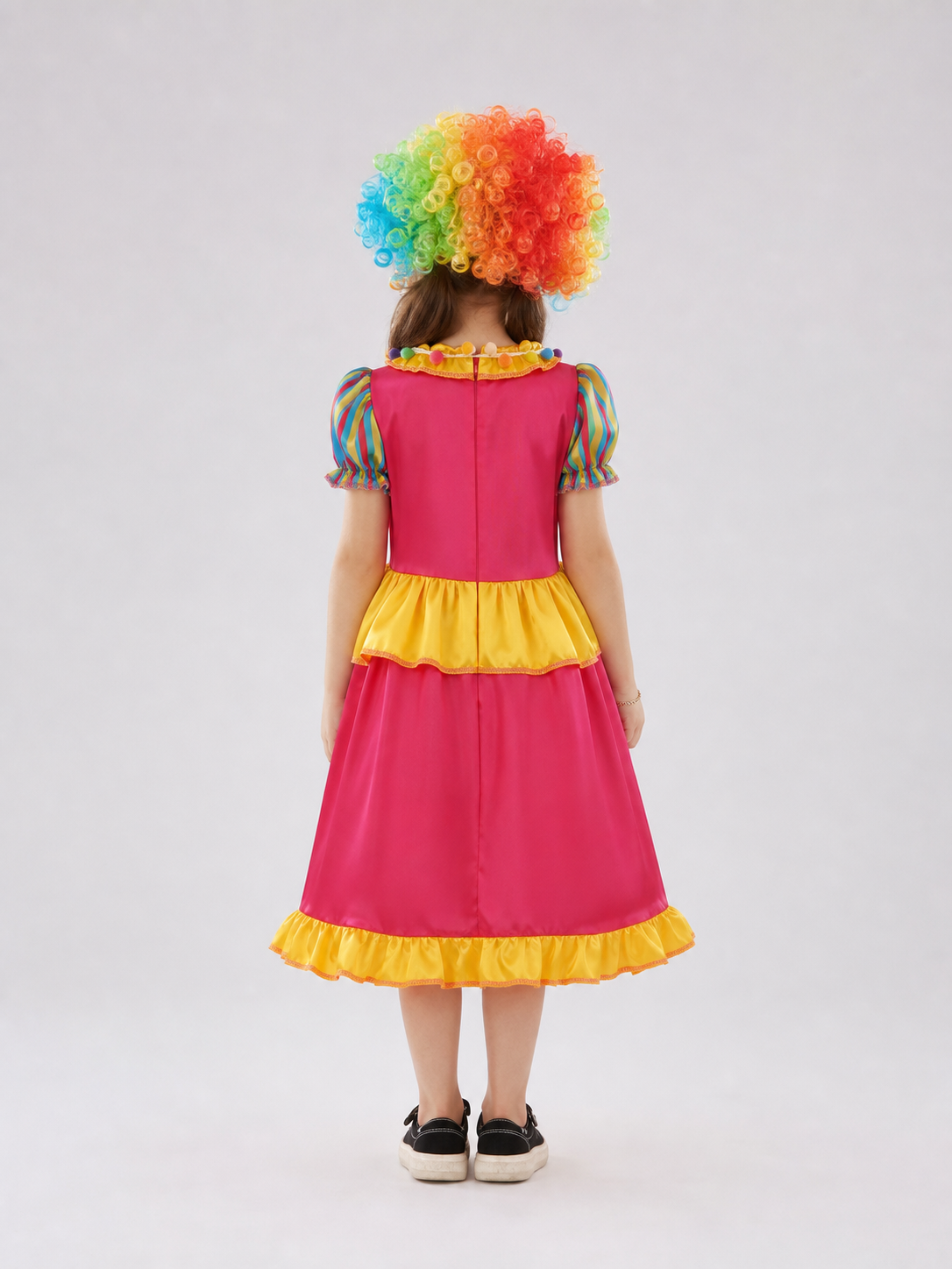 Carnival clown dress with ruffles for parties