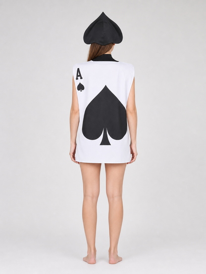 Carnival Spade-Shaped Hat for a Costume Party