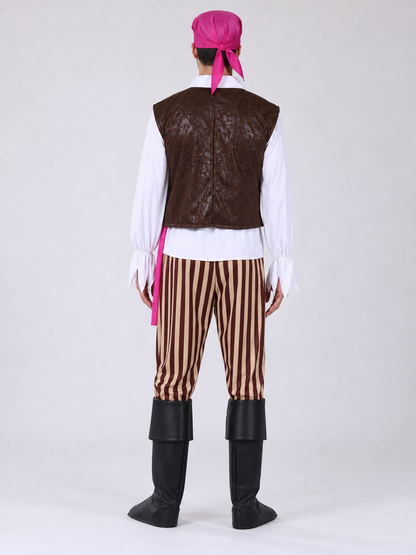 Carnival Pirate Costume with Accessories for Halloween