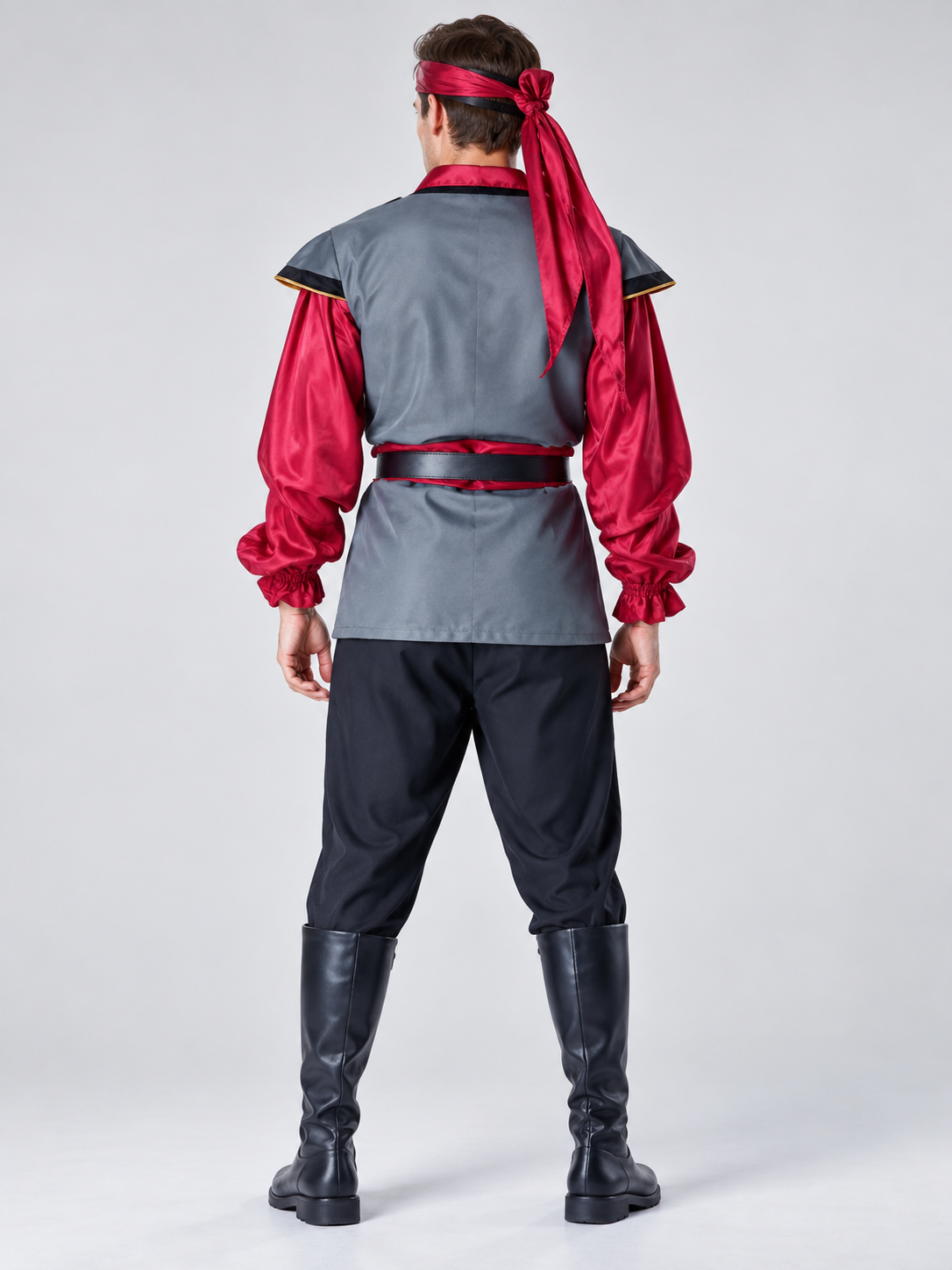 Adult Pirate Costume with Red Bandana and Eye Patch
