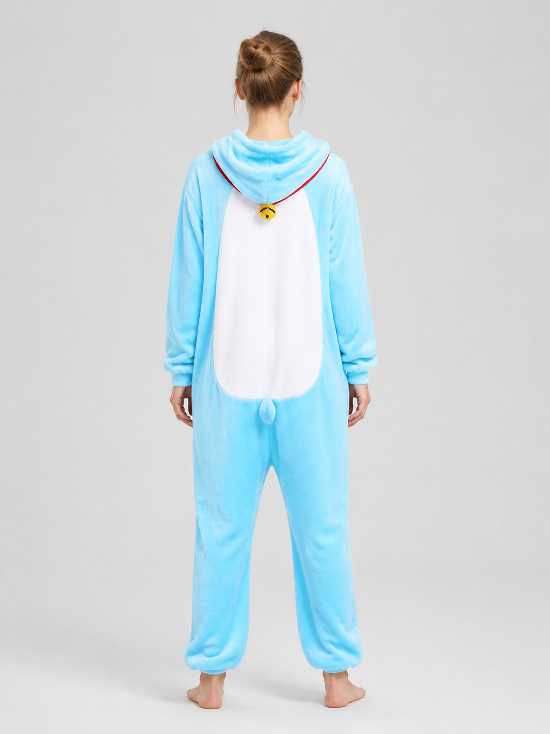 Husky Flannel Hooded Kigurumi Pajamas back view