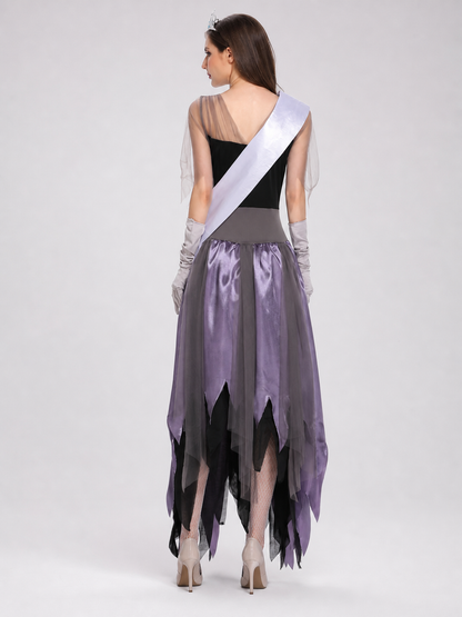 Halloween costume dress with crown