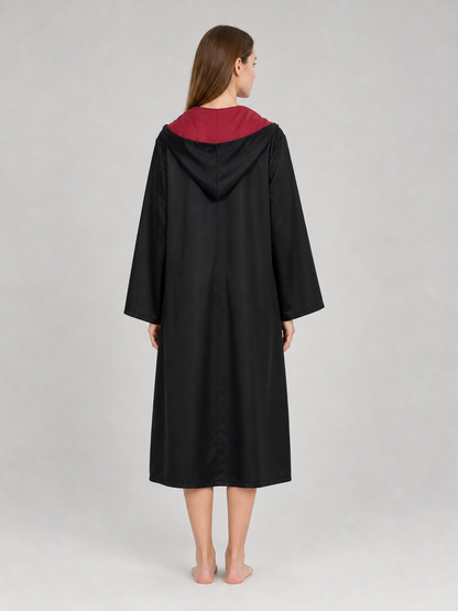 Hooded cosplay robe, tie included