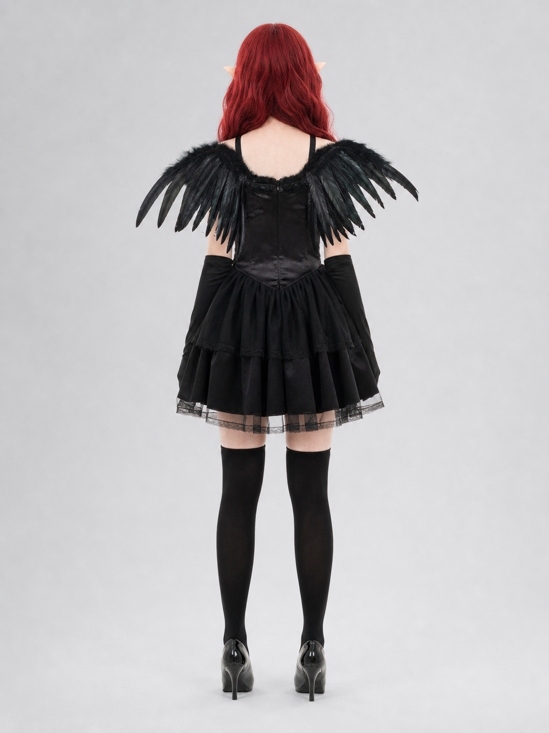 Gothic Cosplay Dress with a Full Skirt