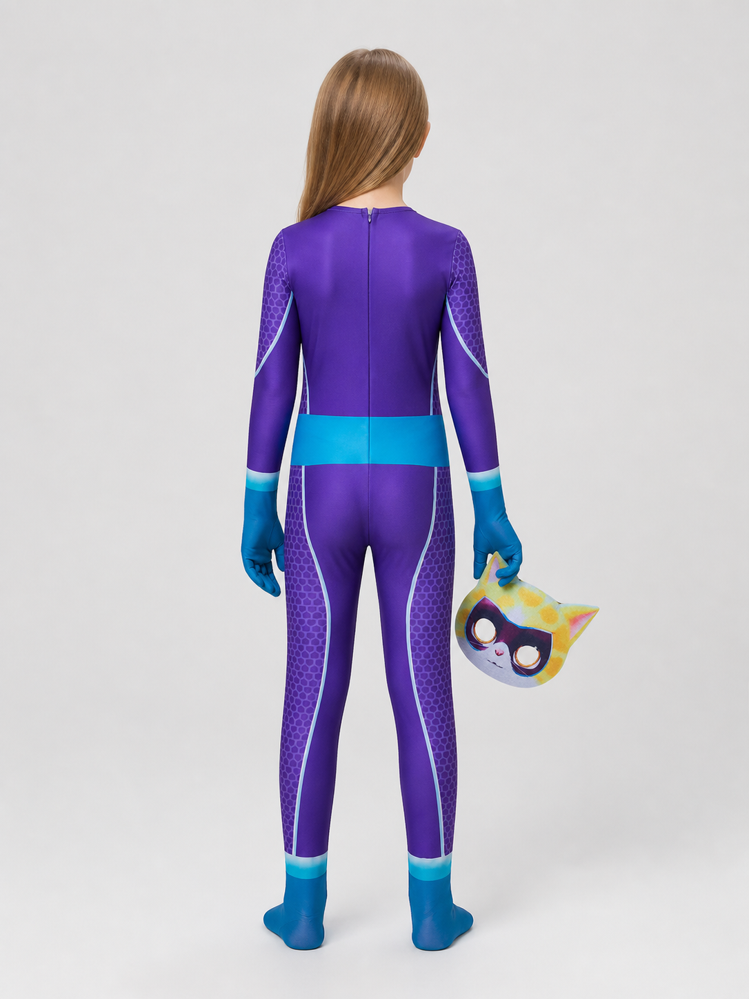 SuperKitties Cat Superhero Carnival Costume Jumpsuit back view