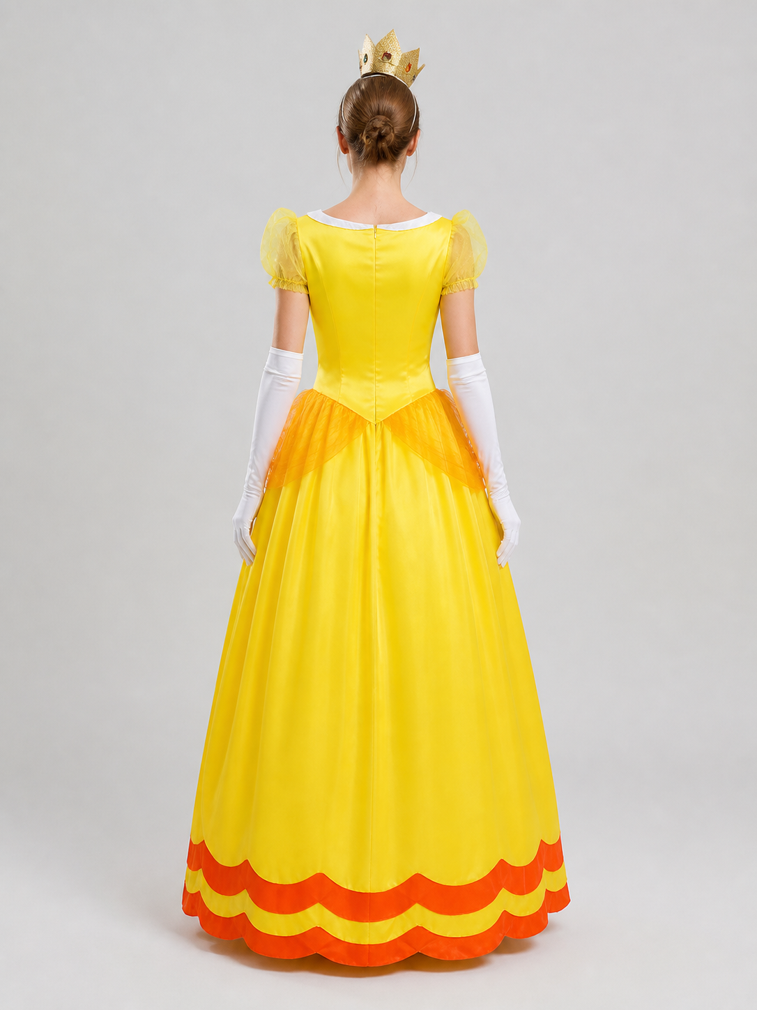 Princess Peach Halloween Costume, S-XXL back view