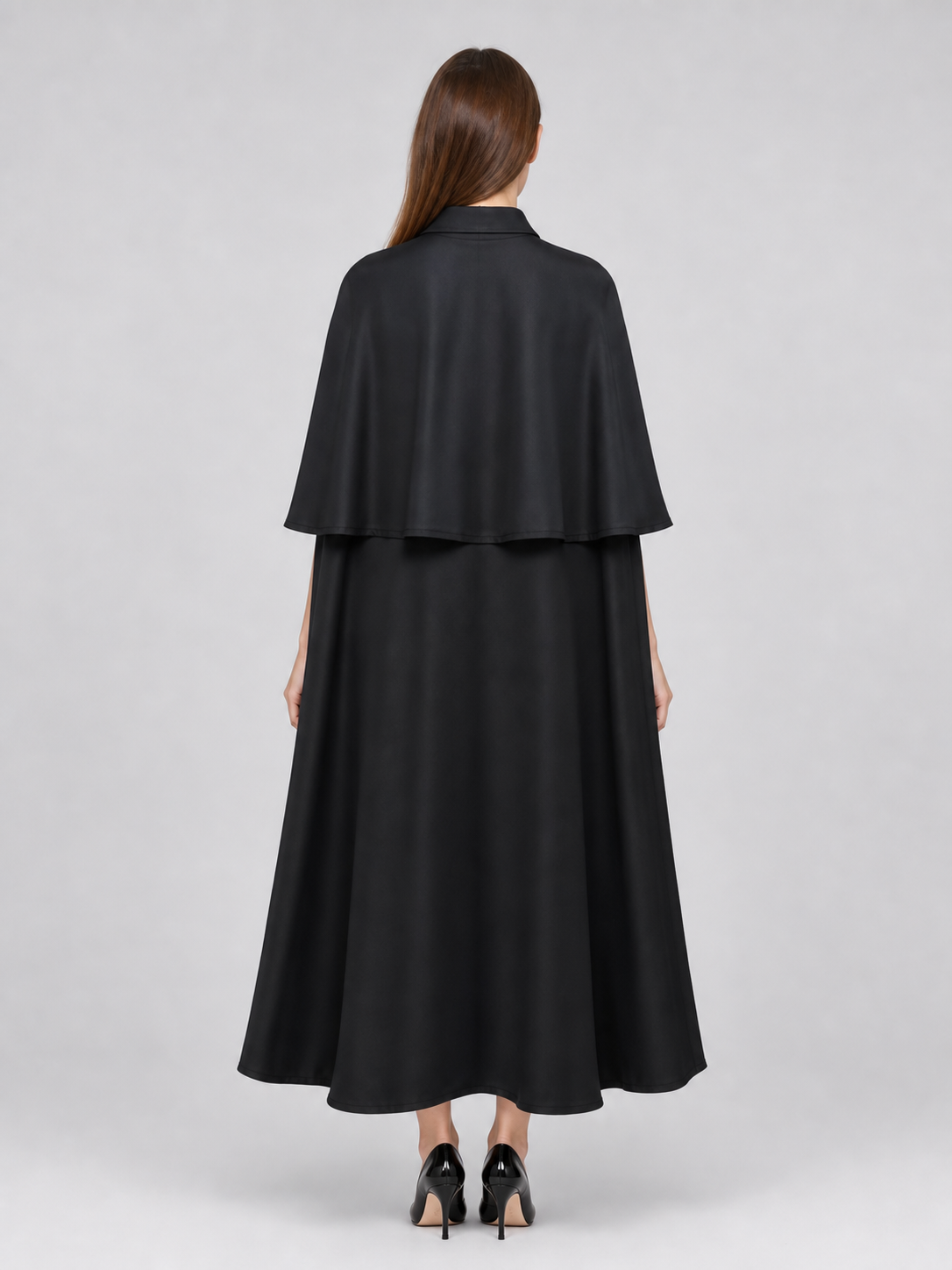 Black Gothic Cape with Chain for Cosplay