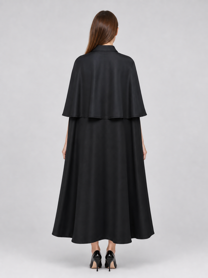 Black Gothic Cape with Chain for Cosplay