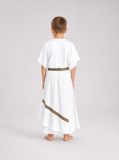 Greek-style costume: white tunic with belt