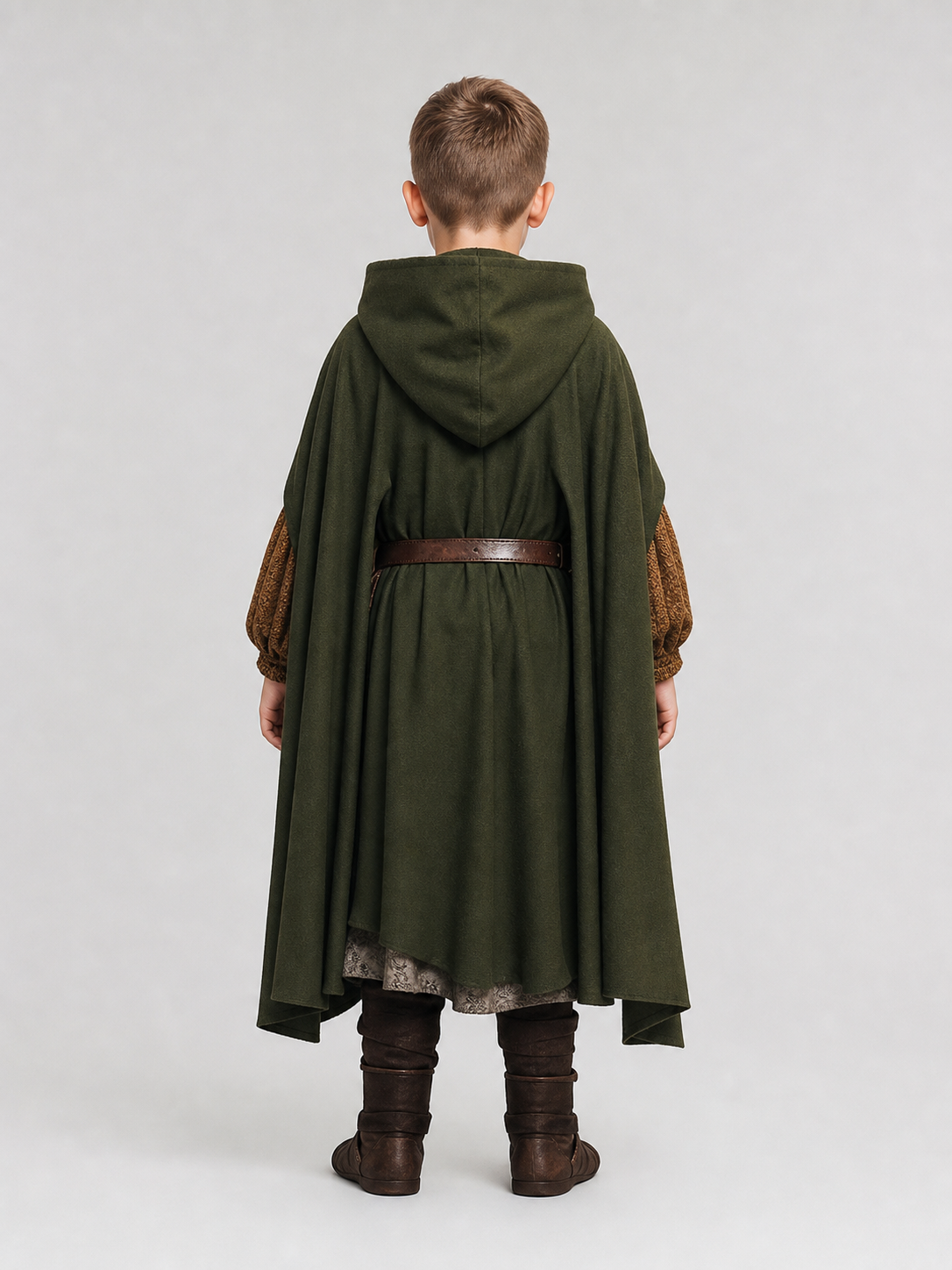 Green Hooded Costume Cloak, XL