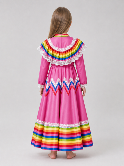 Bright Carnival Dress in Mexican Style