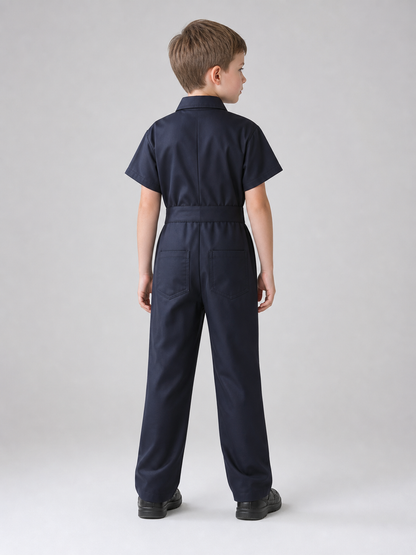 Practical children's short-sleeve jumpsuit