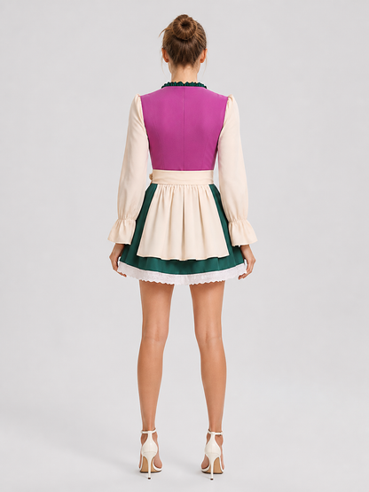 Bavarian Beer Festival Costume, Cosplay Dress back view