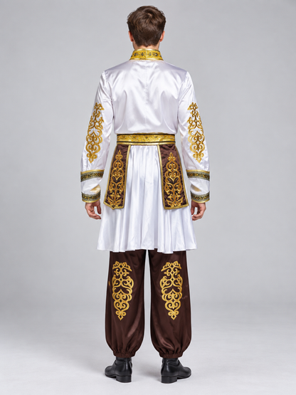 Stage costume for Russian folk dances, white tunic