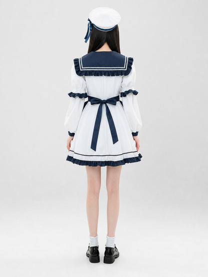 Sailor-Style Cosplay Dress with Apron