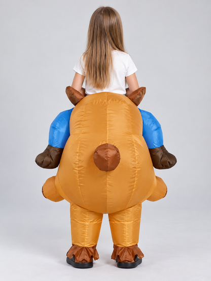 Inflatable Capybara Costume with Cartoon Face
