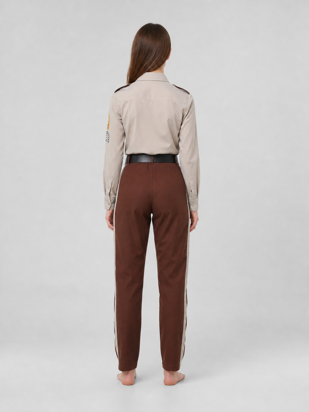 Sheriff Costume with Uniform Shirt and Pants back view