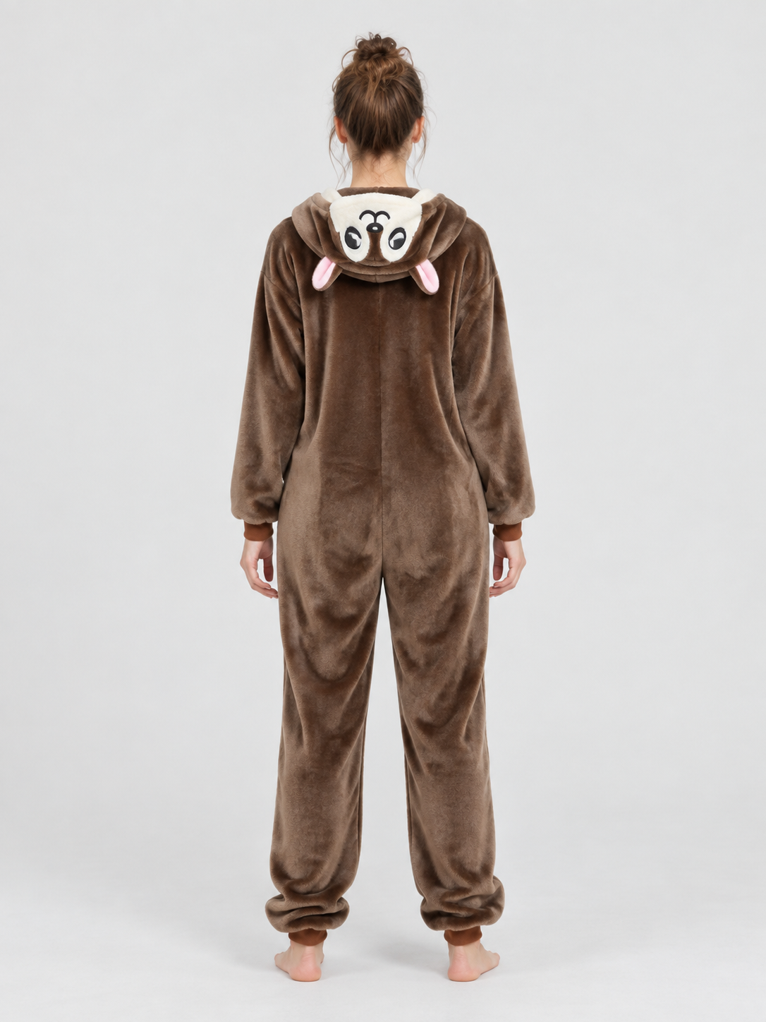Brown Hooded Onesie Pajama with Ears