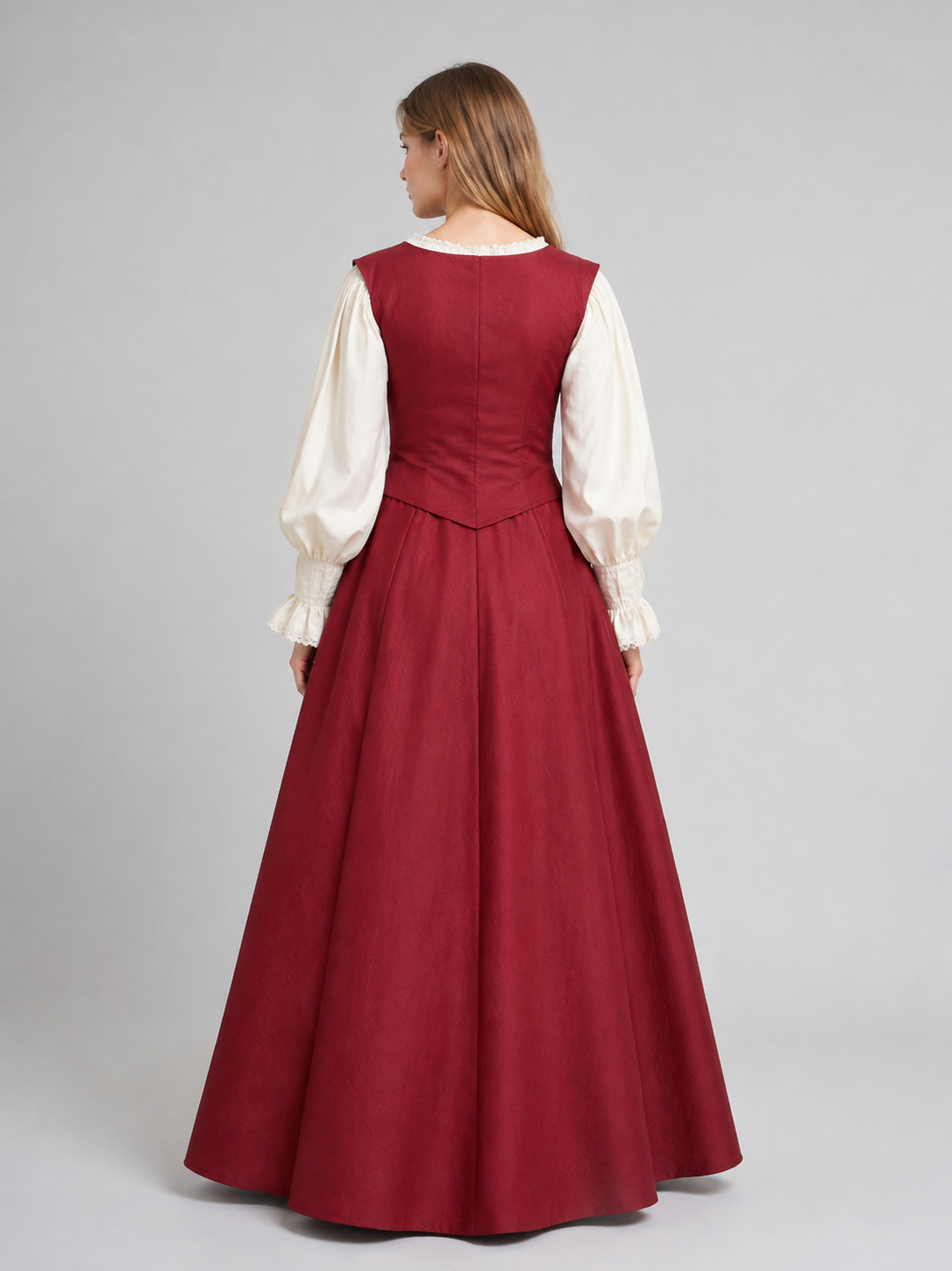 Medieval Dress with Front Lacing back view