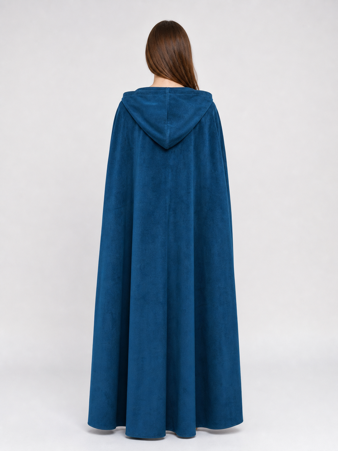 Blue Medieval Hooded Costume Cloak