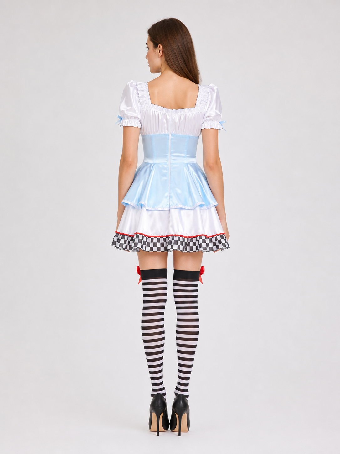 Alice's Party Dress with Bows and Lacing back view