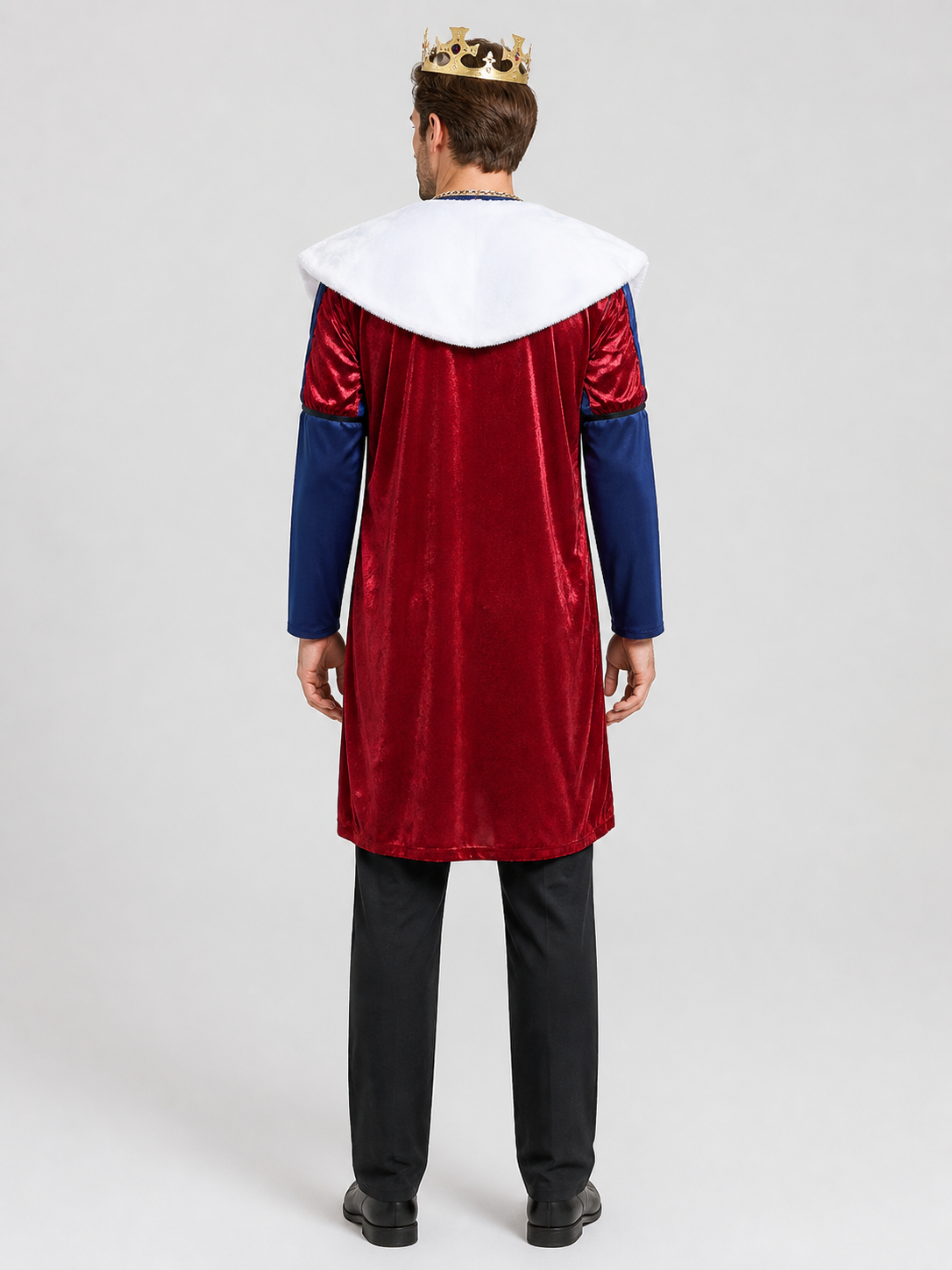 Roman Emperor Costume with Crown and Cape for Parties