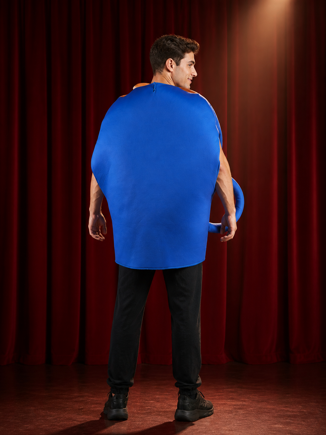 Halloween Milk Glass Costume with Straw back view