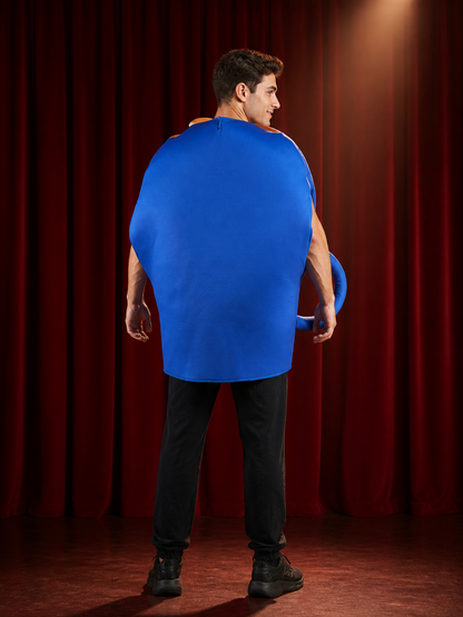 Halloween Milk Glass Costume with Straw back view