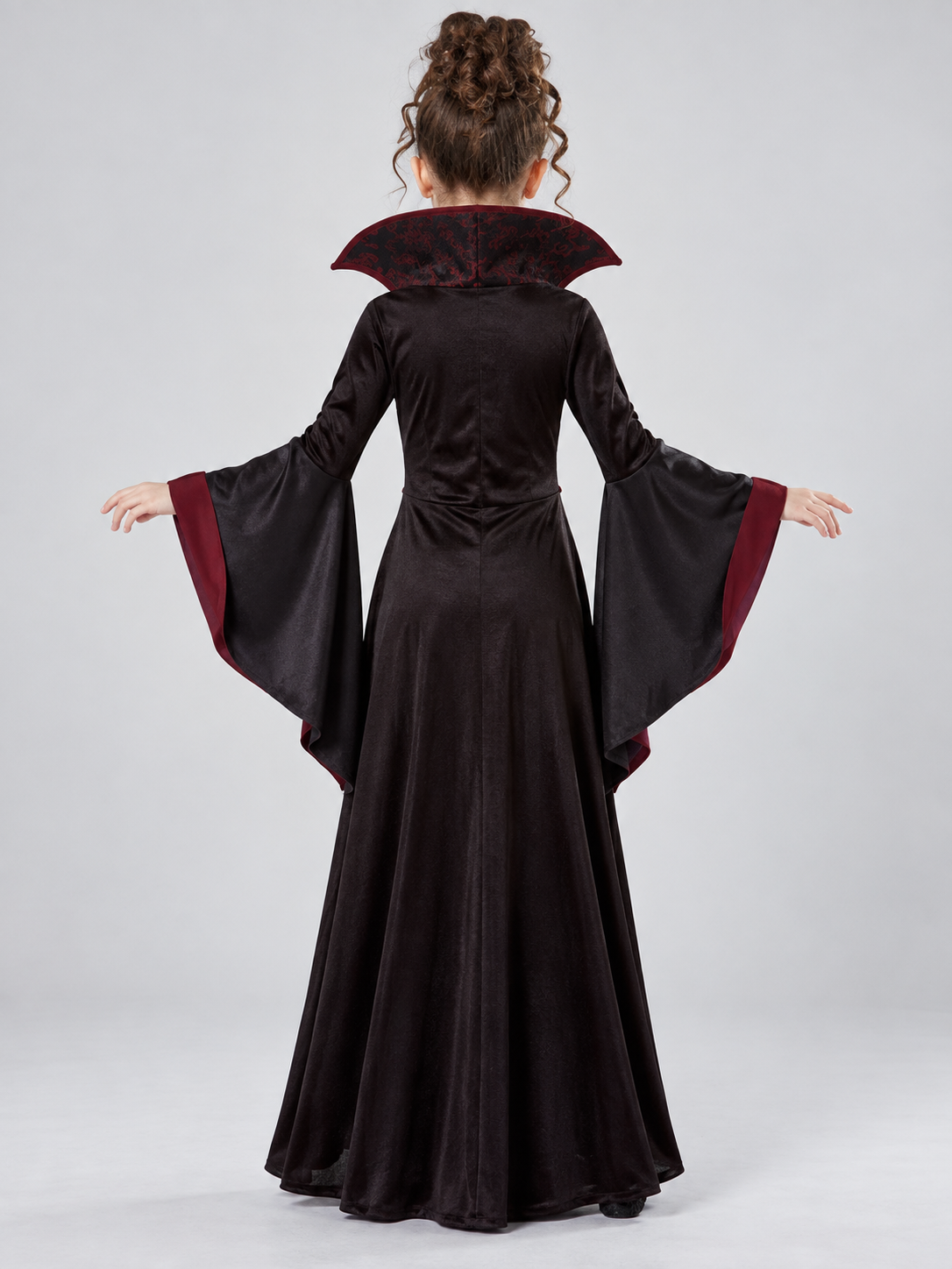 Vampire Costume: Burgundy Dress, Lacing