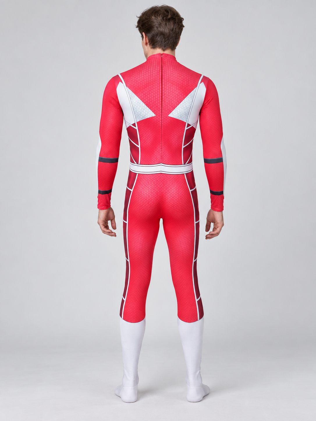 Velvet Cosplay Costume, Red Jumpsuit with Belt