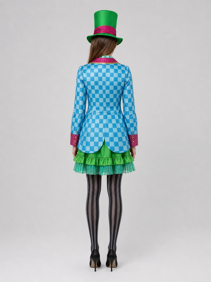 Alice Cosplay Costume: Jacket, Skirt, Top Hat