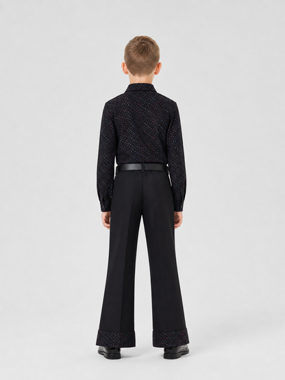 Stage Disco Costume: Shirt, Flared Pants, and Belt