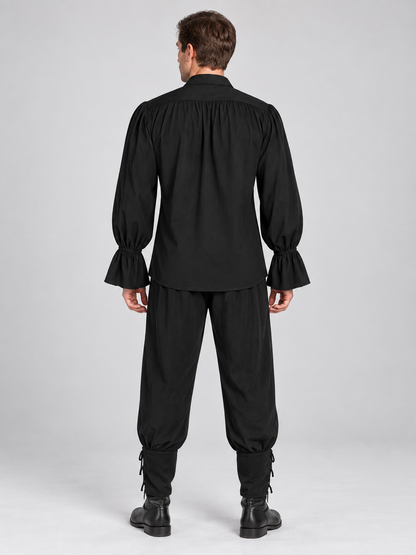 Medieval-Style Costume: Shirt and Pants, Black