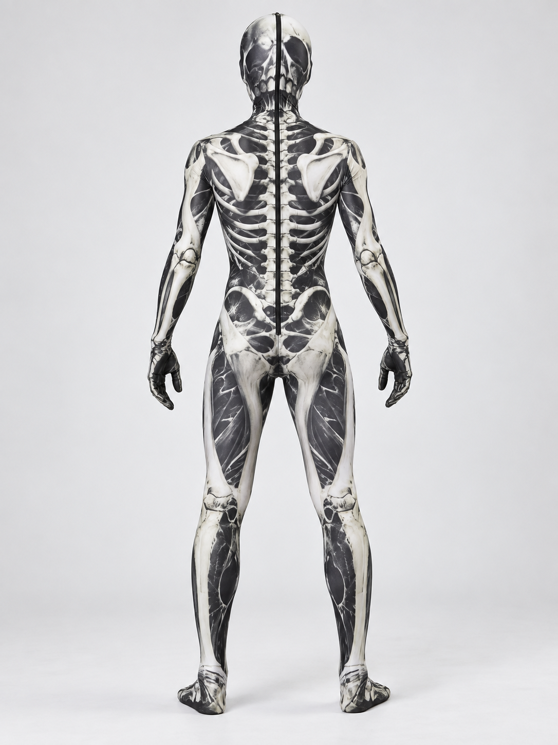 Halloween Skeleton and Skull Print Carnival Costume