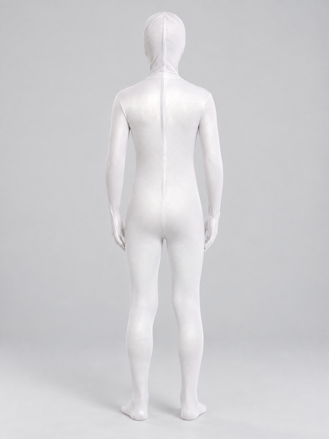 White Polyester Invisibility Costume with Long Sleeves