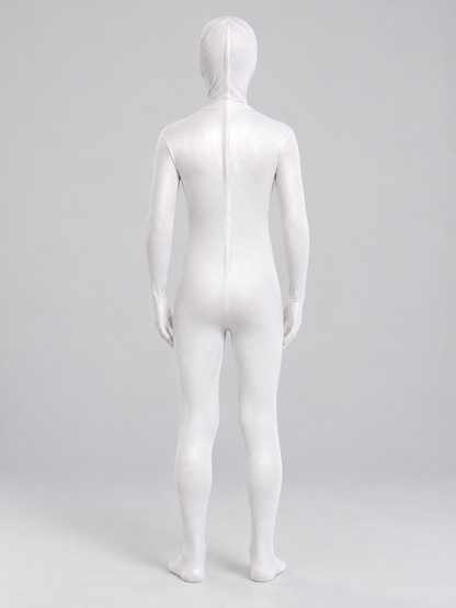 White Polyester Invisibility Costume with Long Sleeves