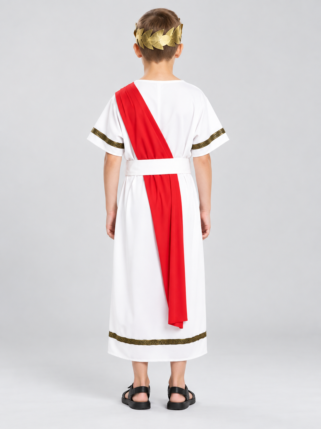 Kids' Roman Gladiator Carnival Costume with Wreath and Belt