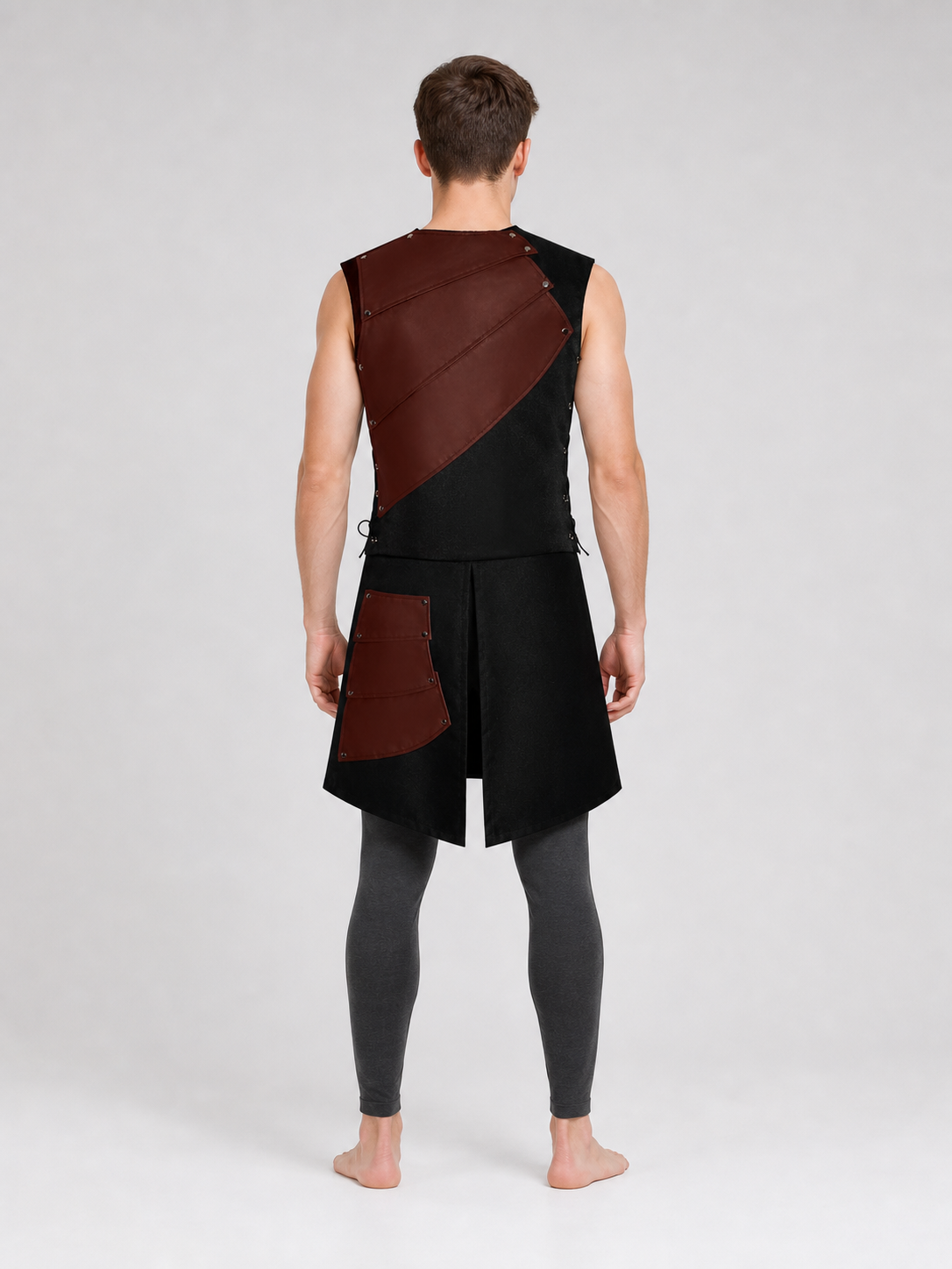 Sleeveless Dress with Asymmetrical Inserts