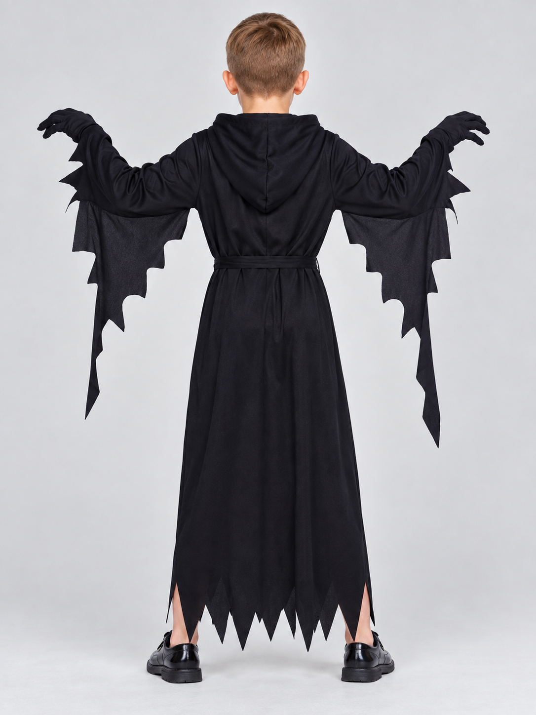 Cosplay Costume with Hood, Mask, and Ripped Edges