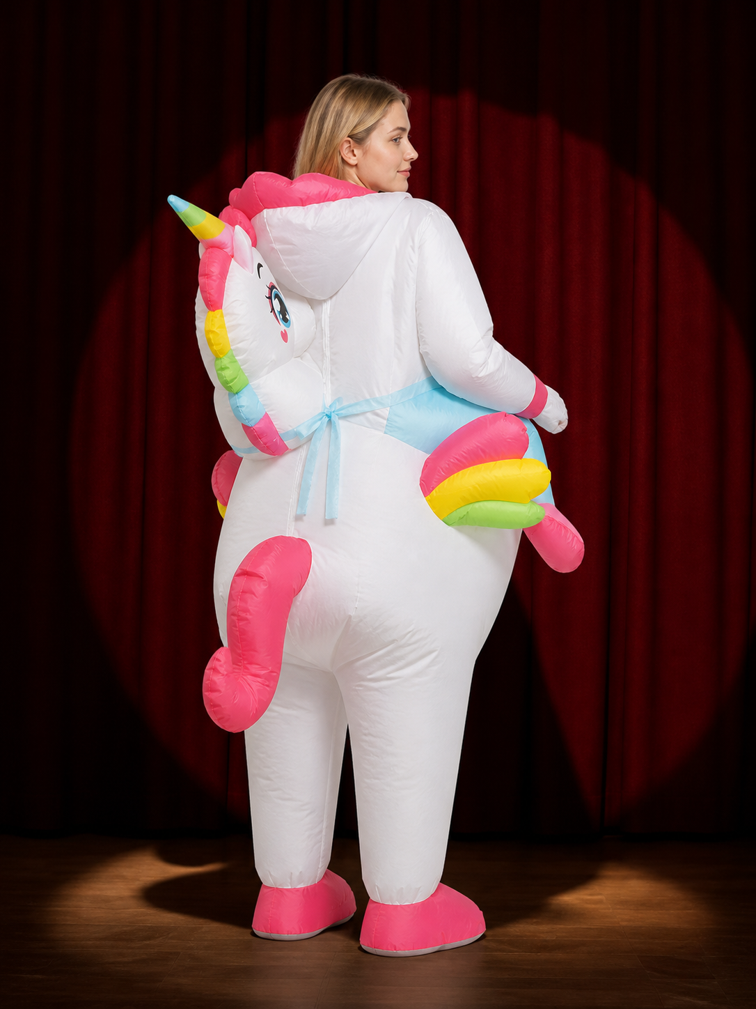 Customizable Inflatable Dinosaur Alien Shark Costume, Funny Halloween Party back view