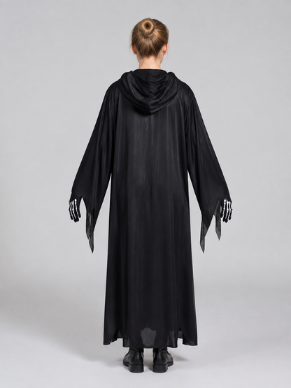 Skeleton Costume with Mask and Gloves back view