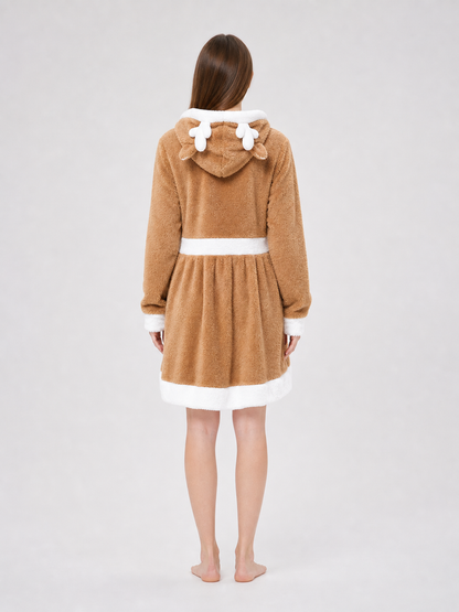 Deer Costume Dress with Hood, Khaki