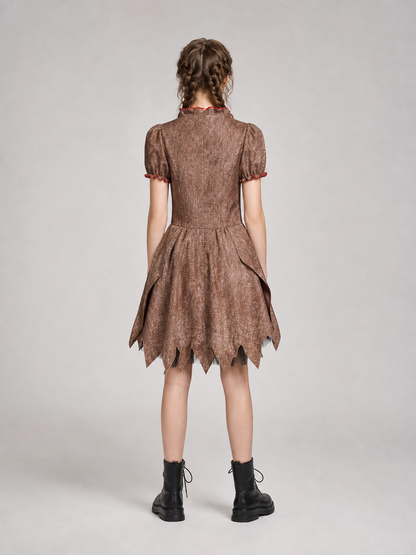 Halloween Costume Dress with Torn Hem