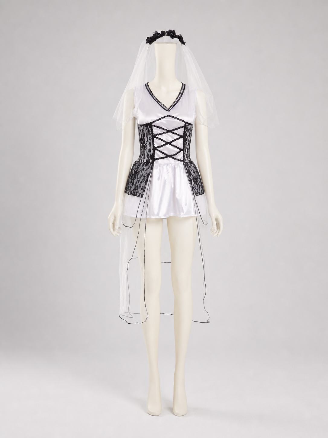 Stage Dress with Corset, Veil, and Lace