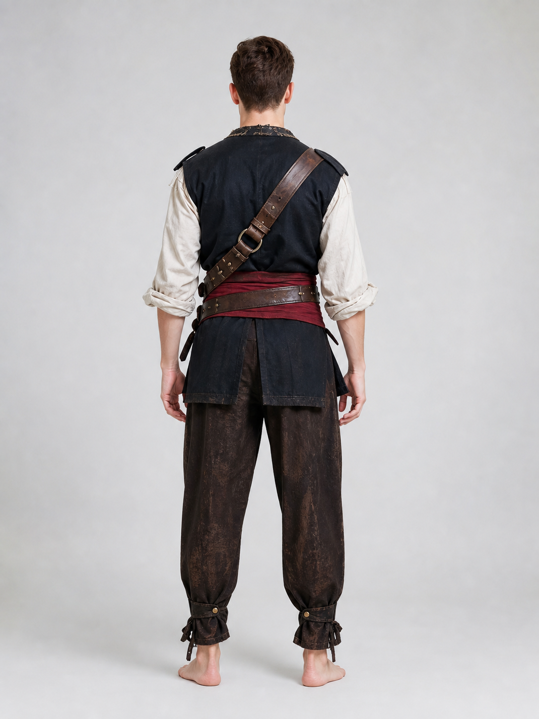 Red Pirate Costume Cosplay Set