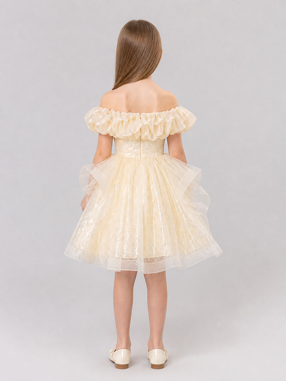 Festive Sequin Dress with a Full Skirt