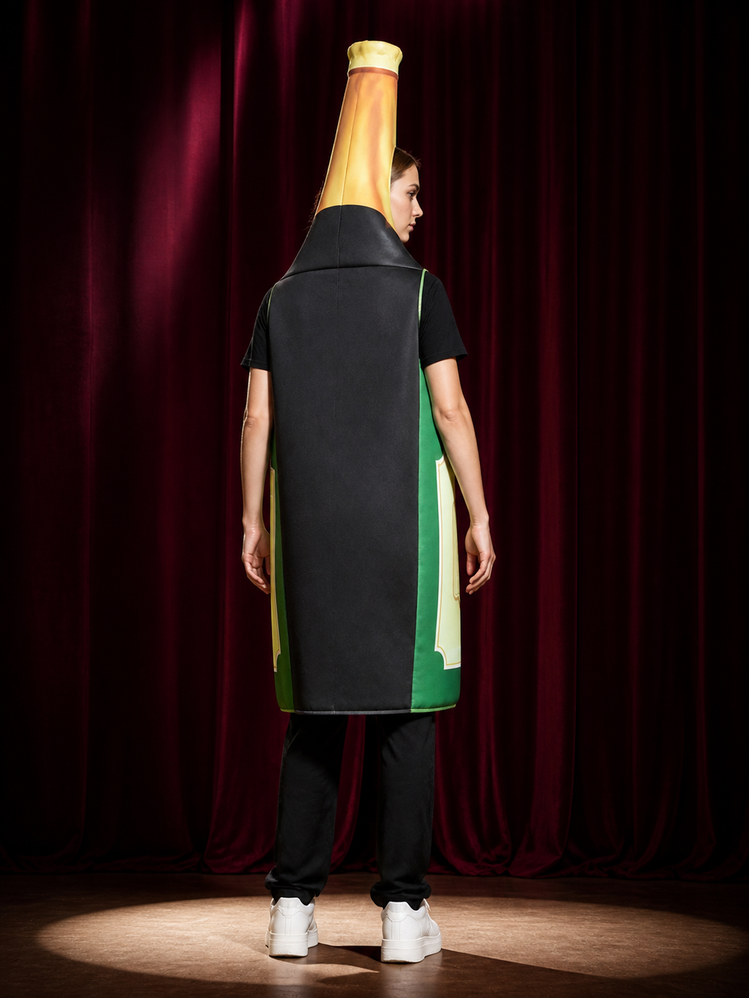 Champagne Bottle Costume, Carnival Costume for Halloween back view