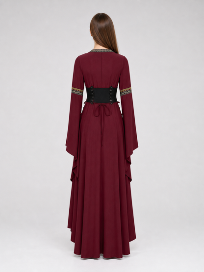 Gothic Renaissance Dress with Corset Lacing